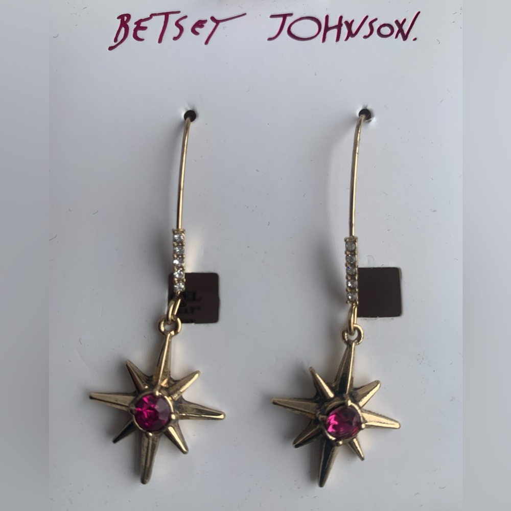 Betsy Johnson Star earrings- brand new
